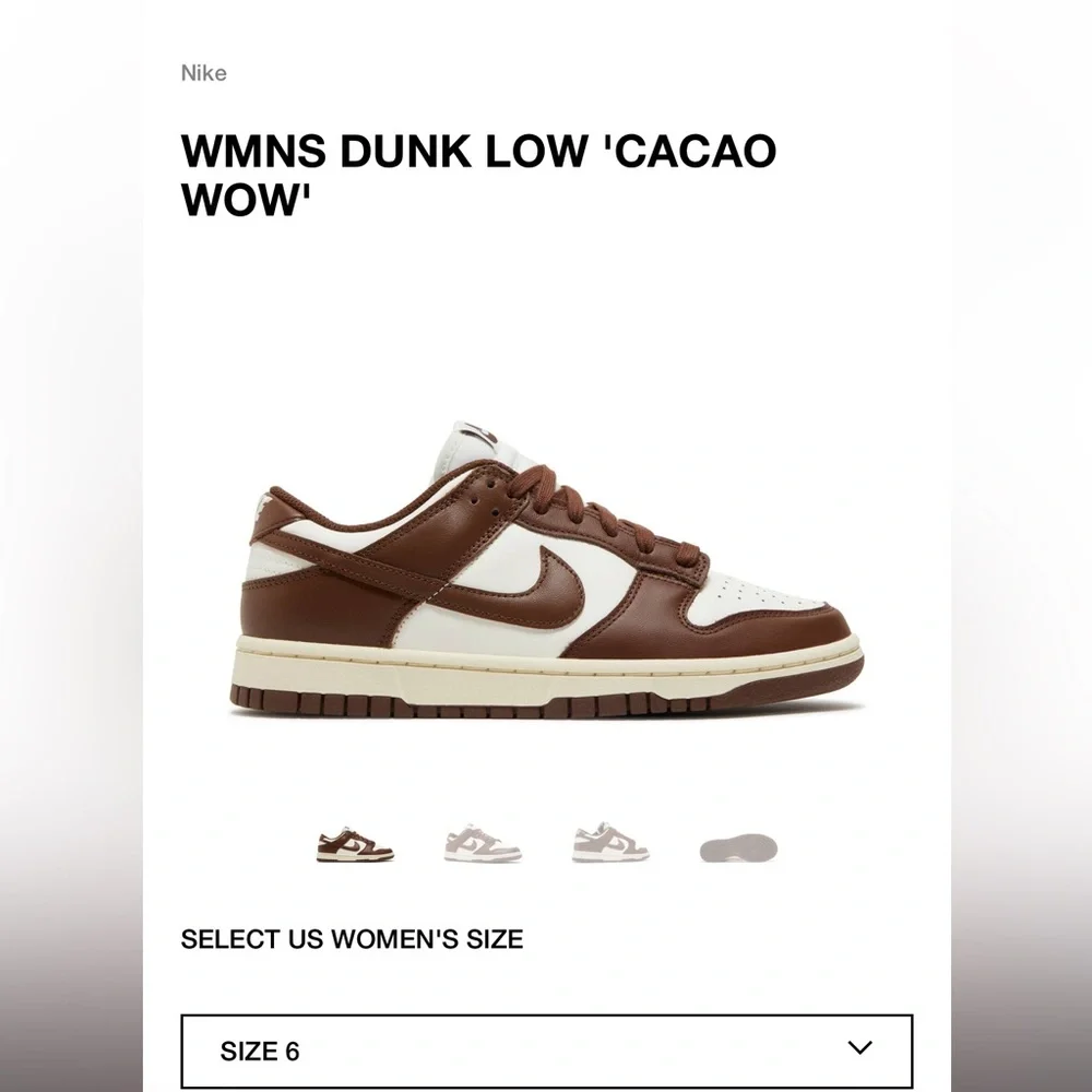 NIKE WOMENS LOW DUNKS “CACAO WOW” - Picture 4 of 4